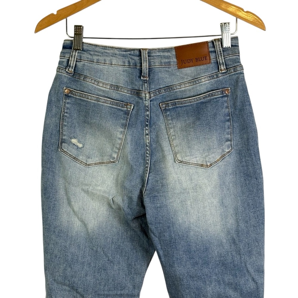 Judy Blue Jeans 7/28 High Waist Patch Pocket & Destroy Boyfriend Denim 88825 - Picture 7 of 16